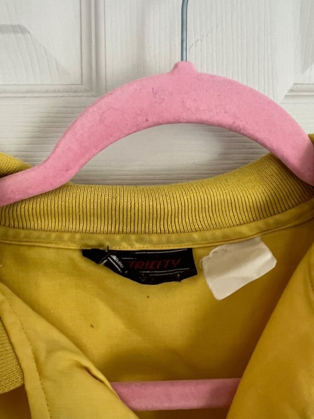 Vintage Electricity Surf City Yellow Short Sleeve Button Down Shirt Men's 80s - Picture 9 of 13